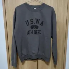 ANGIE GILDAN カレッジロゴ オーバーサイズ プリント スウェット M