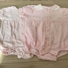 夏用！ピンクの薄手ロンパース2点セット