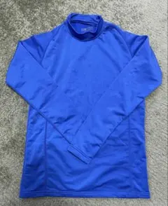 ジュニア160 青 長袖アンダーシャツ 裏起毛　背部メッシュ