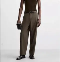 ZARA リラックスパンツ サイズL 色ブラウン