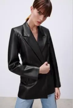 ZARA フェイクレザージャケット