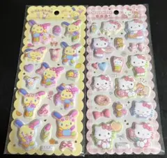 もちもちマシュマロシール ウサハナ ハローキティ セット