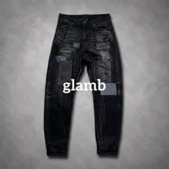 1832◆glamb グラム パッチワーク 裾リブ テーパード デニムパンツのサムネイル