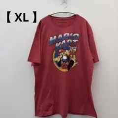 マリオカート Ｔシャツ クルーネック マリオ ビッグサイズ 赤 綿混 캐주얼