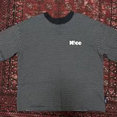 N!ce round logo border tee XSサイズ