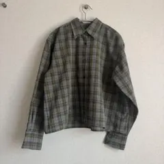 リサイズ チェックシャツ ショート丈