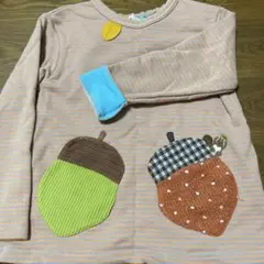 ベイビーチアー　どんぐりトレーナー　オレンジ　120