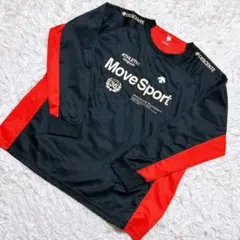【2671】DESCENTE Move Sport ジャージ 黒　赤　金