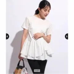 未使用タグ付＊Mystrada マイストラーダ ペプラムドッキングカットソーのサムネイル