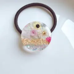 レジン ドライフラワー ヘアゴム スクエア型 - メルカリ