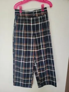 しまむら　チェックパンツ