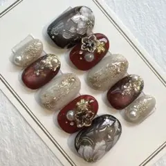 成人式・和風ネイルチップ