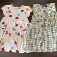 女の子　ワンピース　90cm 100cm 2点まとめ売り