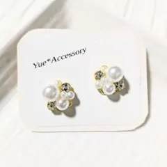 P-58　ハンドメイド☆ビジューピアス／イヤリング