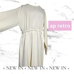 春コーデ　２way　ストレッチジャージ素材　伸縮性レディースロング長袖ワンピース