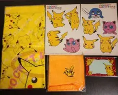 ★未開封★『ポケットモンスター』ピカチュウ 非売品バンダナ他　5点セット