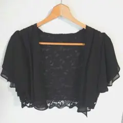 【美品】 結婚式 パーティー シースルーカーディガン ボレロ