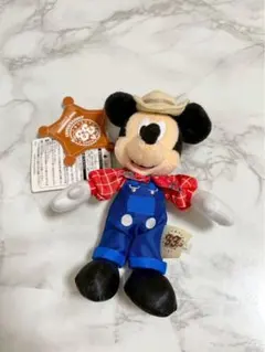 ディズニーミッキーマウスぬいぐるみキーホルダー 33rd anniversary