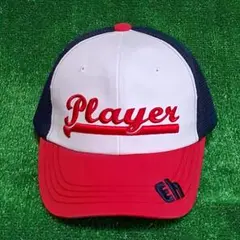 エフィカス Player ゴルフキャップ メッシュ レッド ホワイト ネイビー