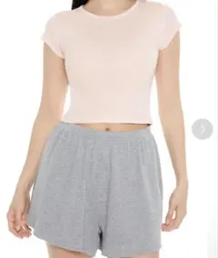 FOREVER21 コットンリブTシャツ　ピンクのサムネイル