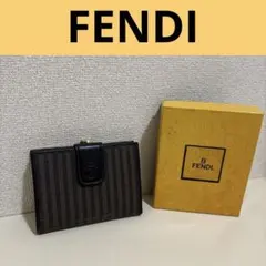 【新品未使用】FENDI 二つ折り財布 ペカン柄