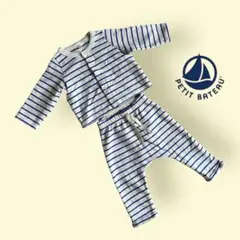 PETIT BATEAU プチバトー ストライプ セットアップ 60