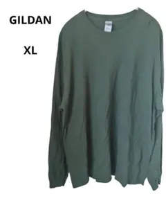 【GILDAN】ギルダン ウルトラコットン ロンT カーキ XL 古着