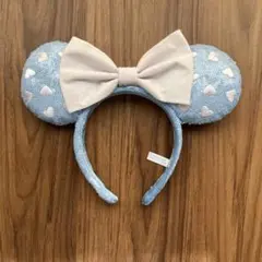 東京ディズニーリゾート　ミニー　なかよしクラブ　水色　スパンコールカチューシャ