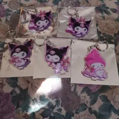 宇佐美 マイメロ クロミ コラボ　アクリルキーホルダー　5個セット