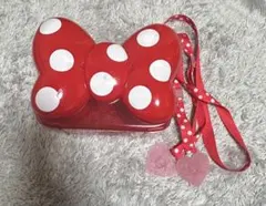 ミニーマウス リボン型 ポップコーンバケット（赤・ドット）
