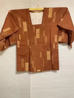 赤茶色のレトロ柄羽織