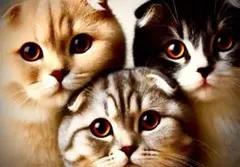 リアルな猫の絵画