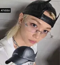 スキズ着用　Atiissu wing cap ブラック　フィリックス韓国