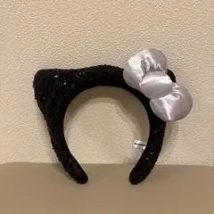 ハローキティ　ブラックカチューシャスパンコール　ユニバーサルスタジオジャパン