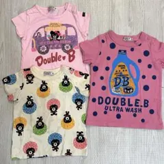 ミキハウス ダブルビー DOUBLE.B Tシャツ 3枚セット 80・90サイズ