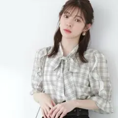 プロポーション オープンショルダー2Wayボウタイブラウス M