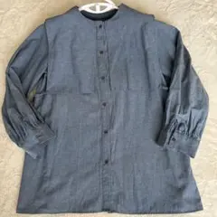 ライトブルー　シャツ　L L
