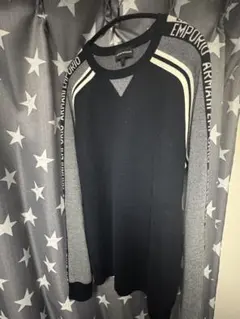 EMPORIO ARMANI ネイビー グレー ニット Lのサムネイル