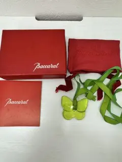 Baccarat バカラ バタフライ オーナメント ライトグリーン 未使用 箱付