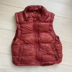 【美品】ダウンベスト　ベビー　キッズ　キルティング　赤　90