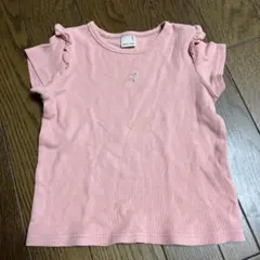 プティマイン　ティーシャツ　tシャツ キッズ　さくらんぼ　チェリー　ピンク　半袖