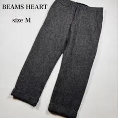 BEAMSHEART ビームスハート ヘリンボーンスラックス グレー ウール Mのサムネイル