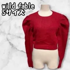 【美品】wild fable 赤パフスリーブニット Sサイズ レア 日本未上陸