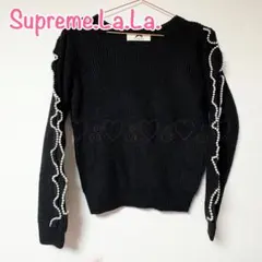 Supreme.La.La.♡袖フリルニットトップス