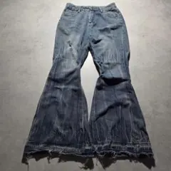 grange Flare denim Fade オニ髭 y2k 平成 ギャル