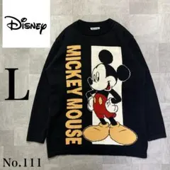 希少 Disney Mickey Mouse ビッグロゴ ニット セーター