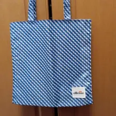 ellesse トートバッグ ギンガムチェック ブルーのサムネイル