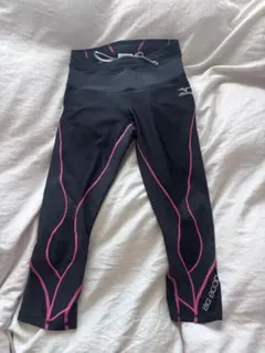 MIZUNO レディース スポーツレギンス L 黒/ピンクのサムネイル