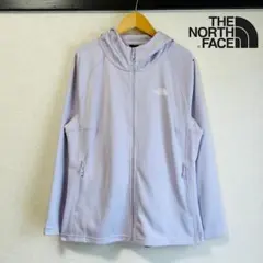 ノースフェイス ジップアップパーカー レディース XL パステルパープル 美品