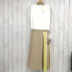 未使用 mysty woman カラープリーツニット ノースリーブ ワンピース